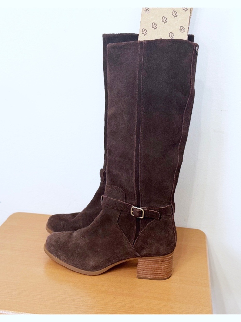 Kookaburra by UGG Madeley Boots Brown Suede Block Heel Knee High Size 9